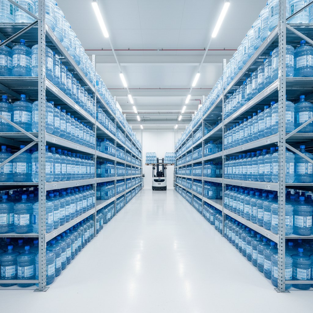 Professional water delivery team